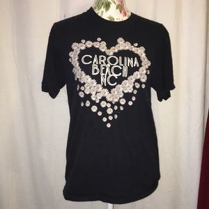 CAROLINA BEACH LOGO 🌺 BLACK T-SHIRT